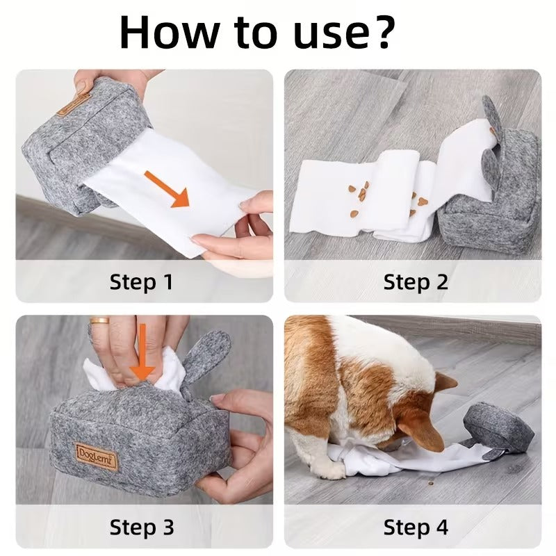 Tissue Box Enrichment Toy