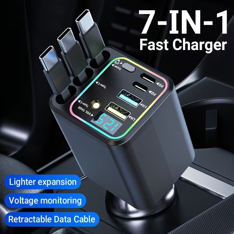 Ultimate 7-in-1 Retractable Car Charger