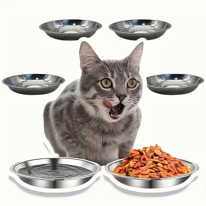 Wide Stainless Steel Pet Bowls