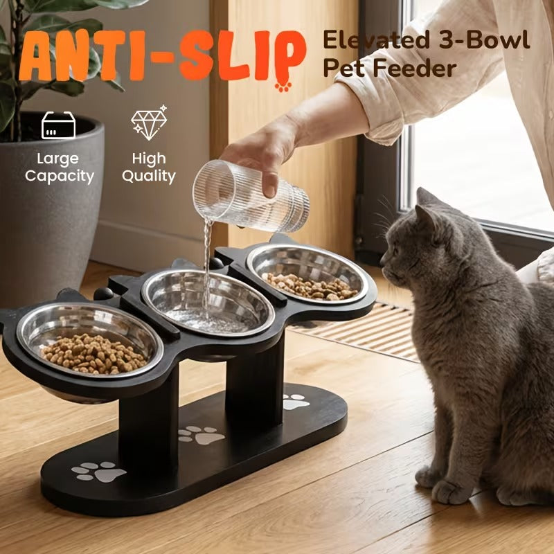 15° Tilted Pet Bowl Stand
