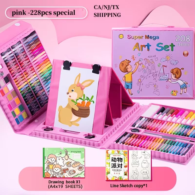 208-Piece Kids Art Kit