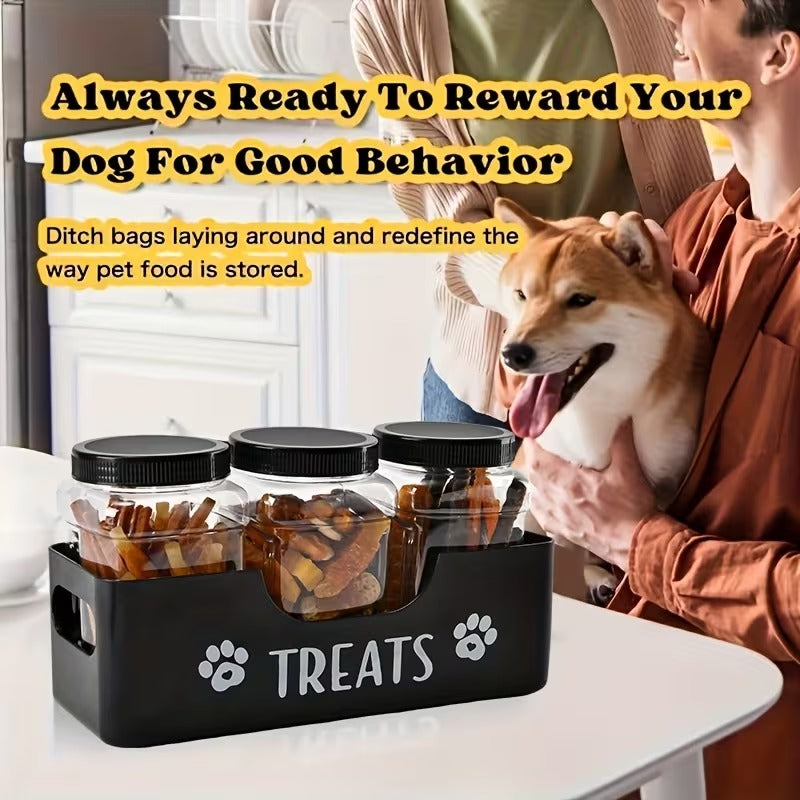 3-Jar Pet Treat Organizer