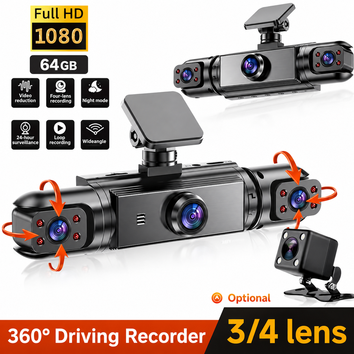 360° Dash Cam Coverage