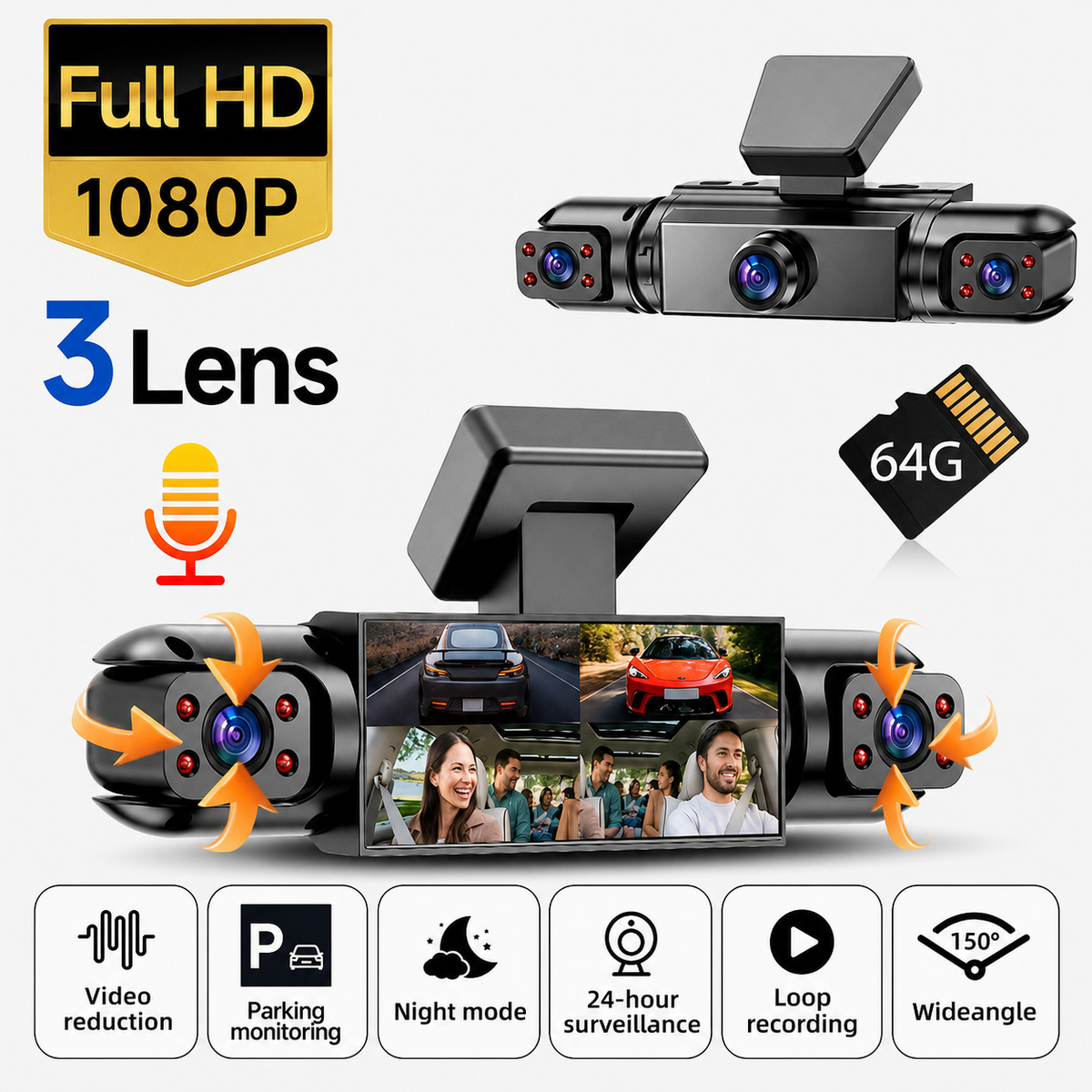 360° Dash Cam Coverage
