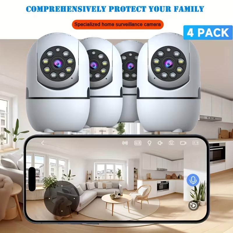 360° Indoor Security Camera 4-Pack