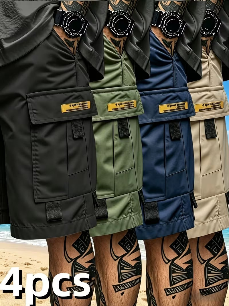 4-Pack Performance Cargo Shorts