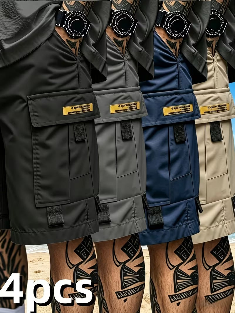 4-Pack Performance Cargo Shorts