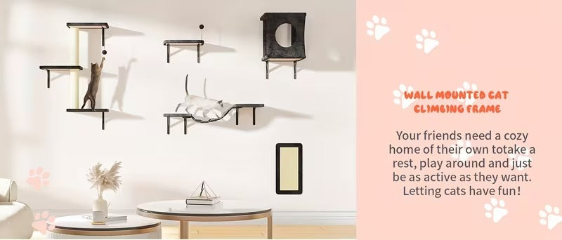 5-Piece Cat Wall Playground