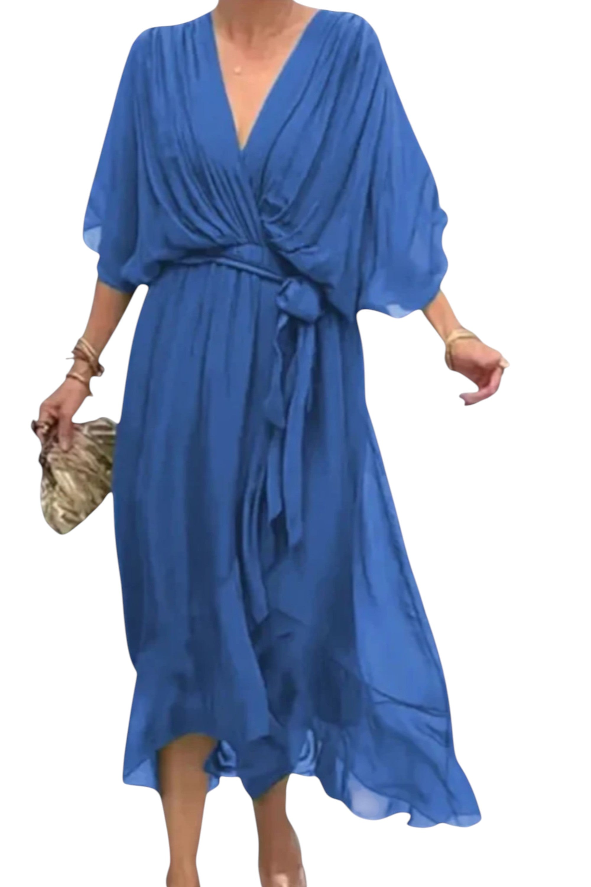 Rumef | Lace-Up Bat Sleeve Beach Dress for Women