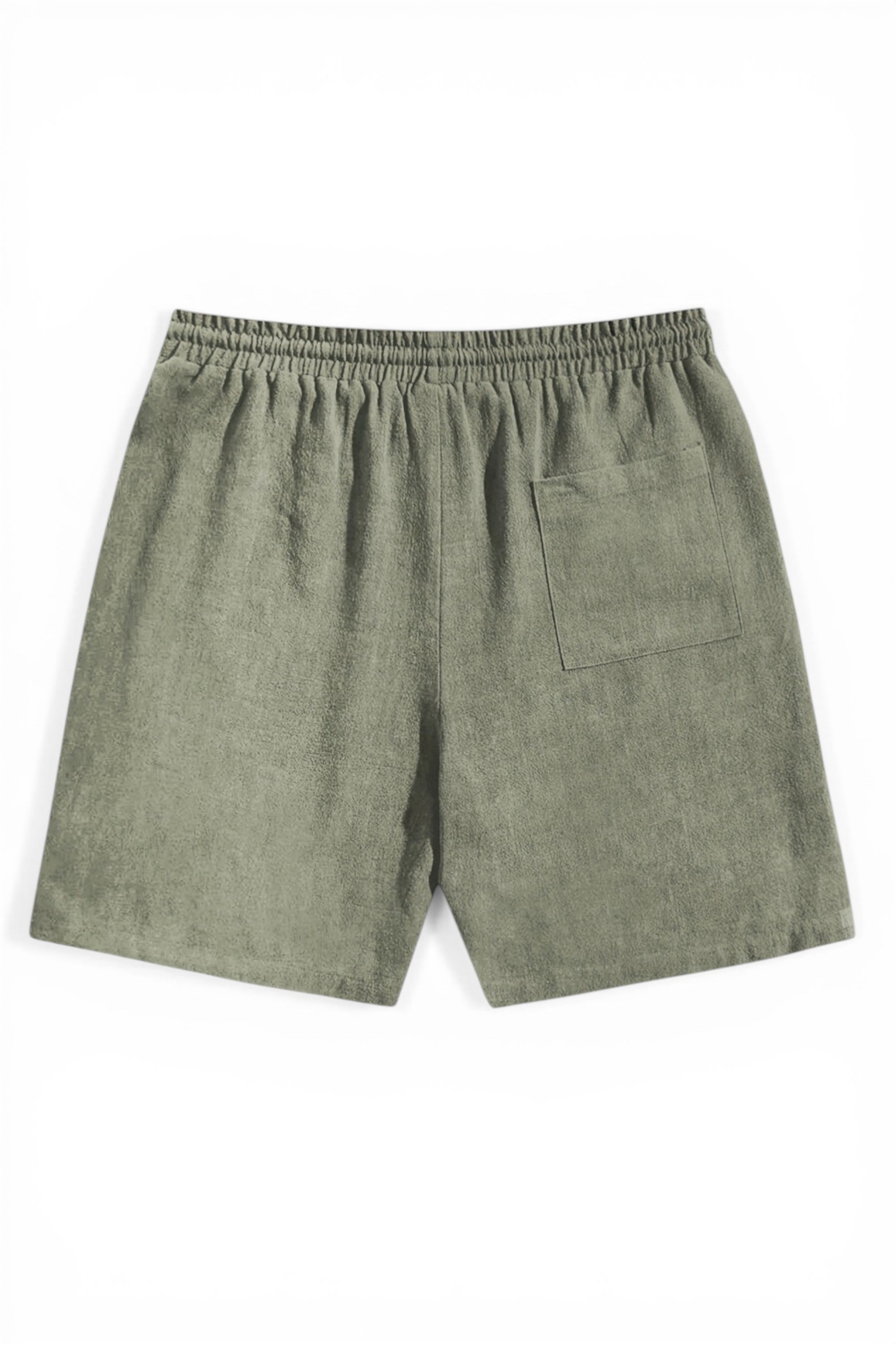 Green shorts on a white background