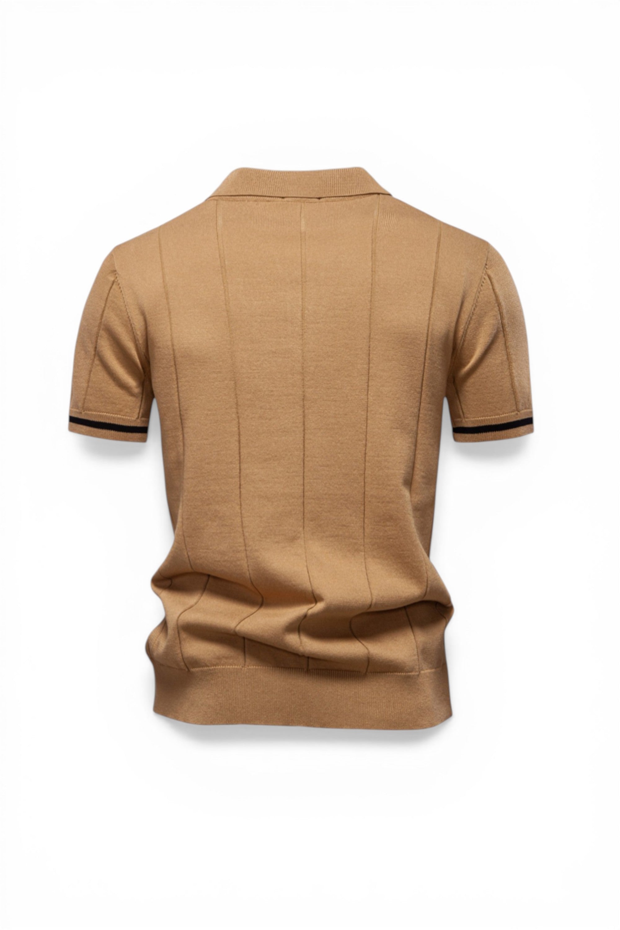 Brown polo shirt on a white background