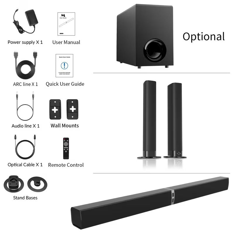 Advanced 2-in-1 TV Soundbar System