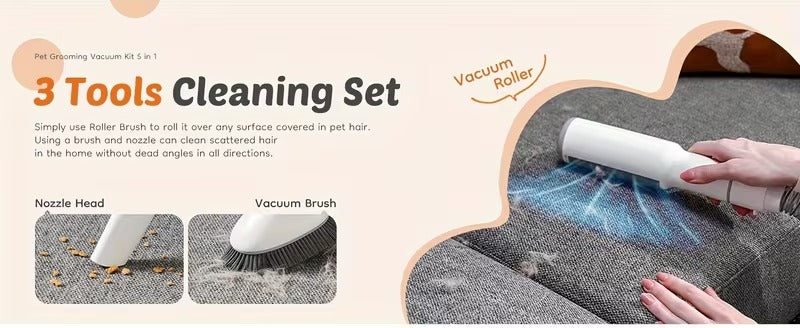 Advanced 5-in-1 Pet Grooming Vacuum