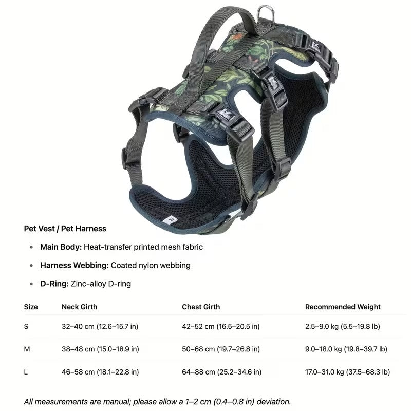 Advanced Breathable Dog Walking Harness