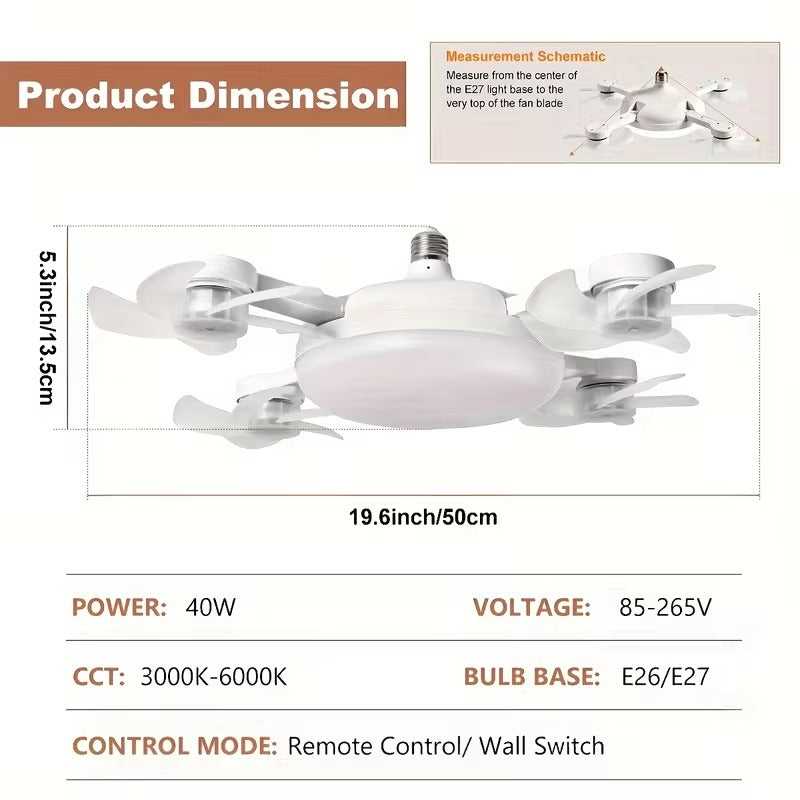 Advanced Screw-In Ceiling Fan Light