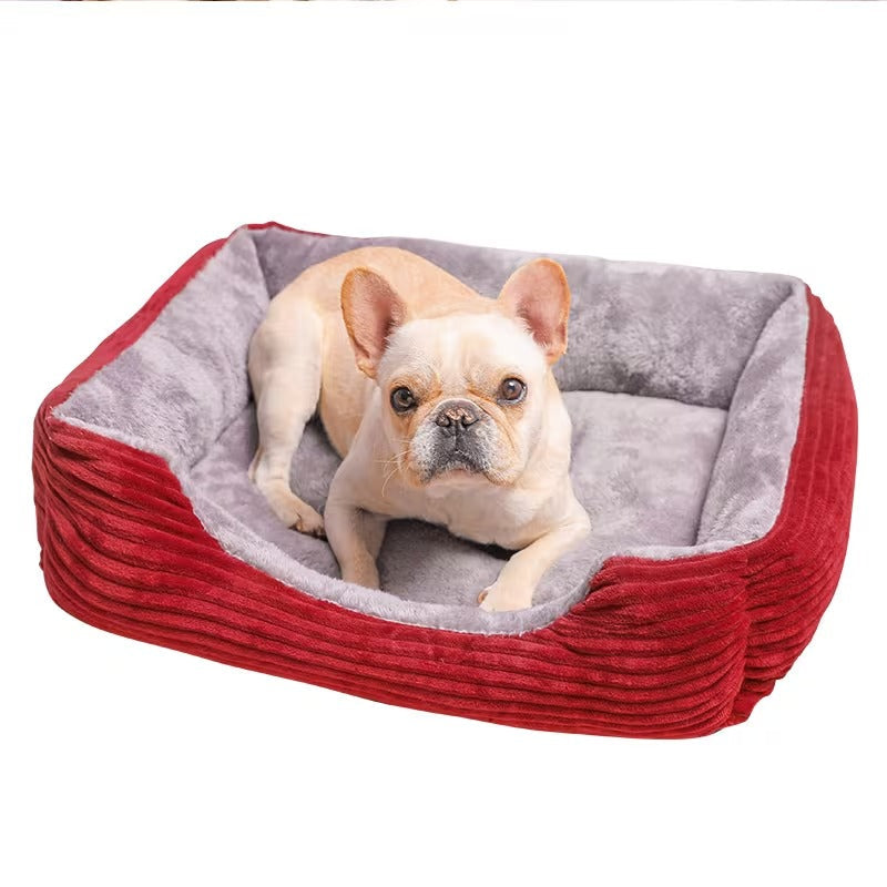 Corduroy Bolster Pet Bed