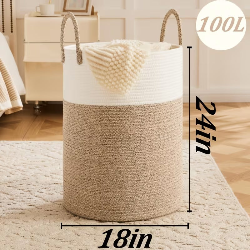 Cotton Rope Laundry Hamper