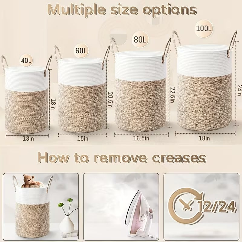 Cotton Rope Laundry Hamper