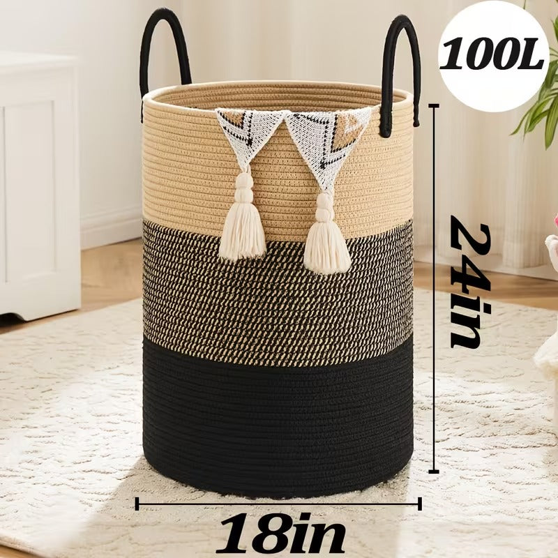 Cotton Rope Laundry Hamper