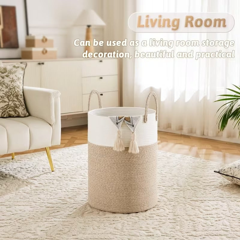 Cotton Rope Laundry Hamper