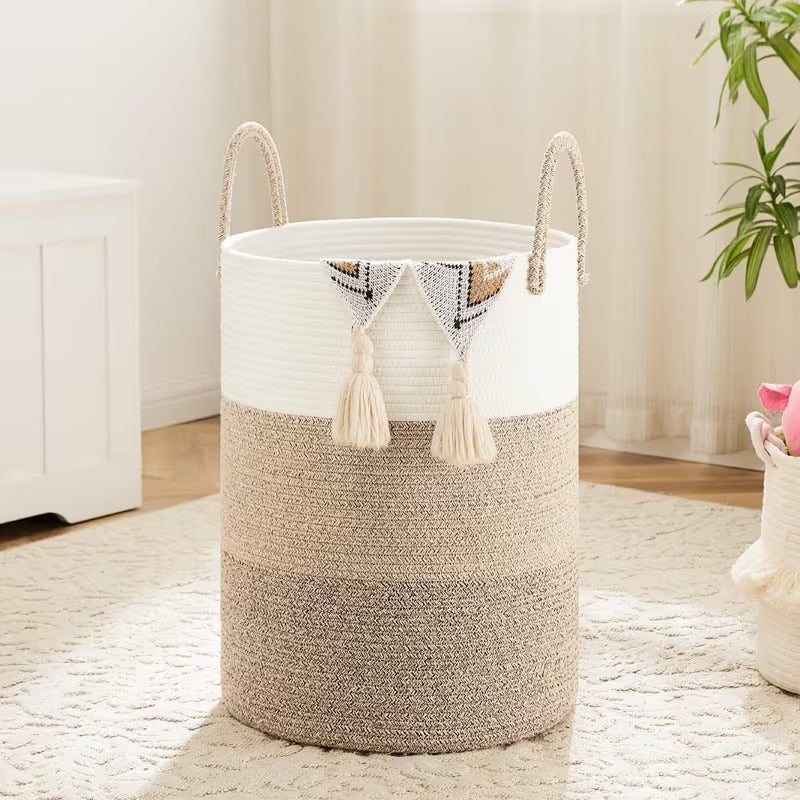 Cotton Rope Laundry Hamper