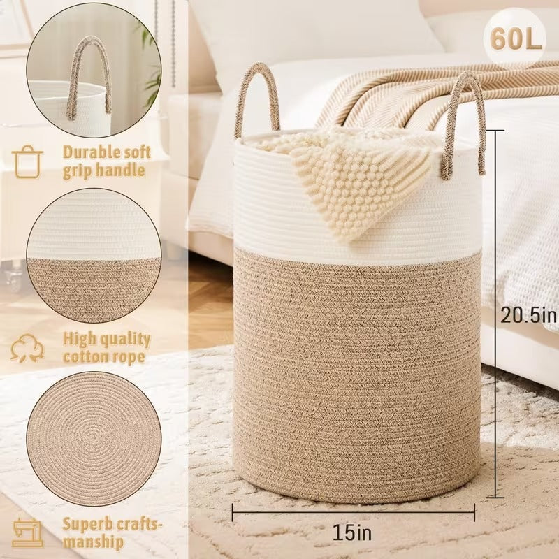 Cotton Rope Laundry Hamper