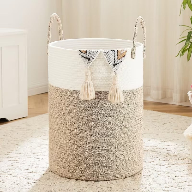 Cotton Rope Laundry Hamper