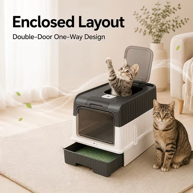 Covered Cat Litter Box