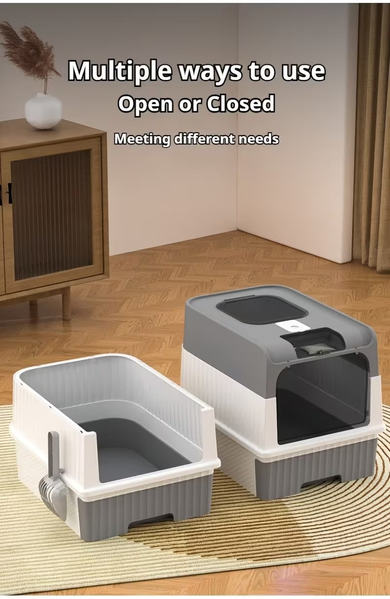 Covered Cat Litter Box