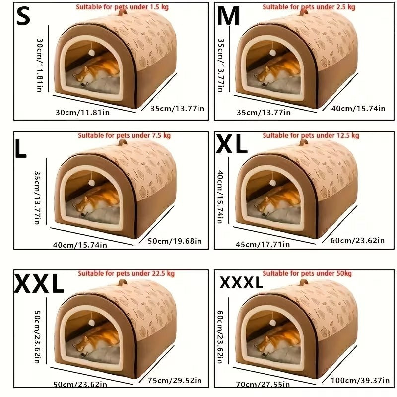 Cozy Pet Cave Bed