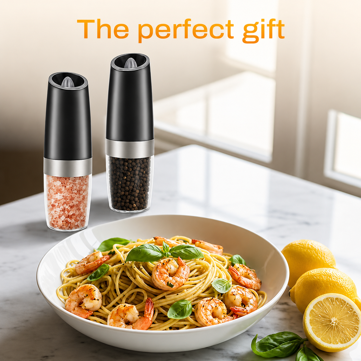 Electric Salt And Pepper Grinder Set
