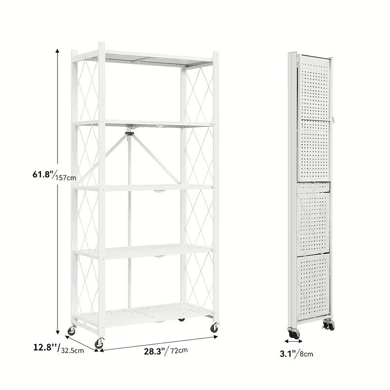 Folding Rolling Storage Shelf