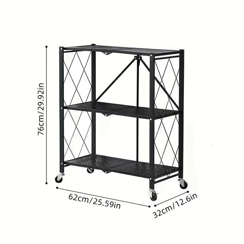 Folding Rolling Storage Shelf