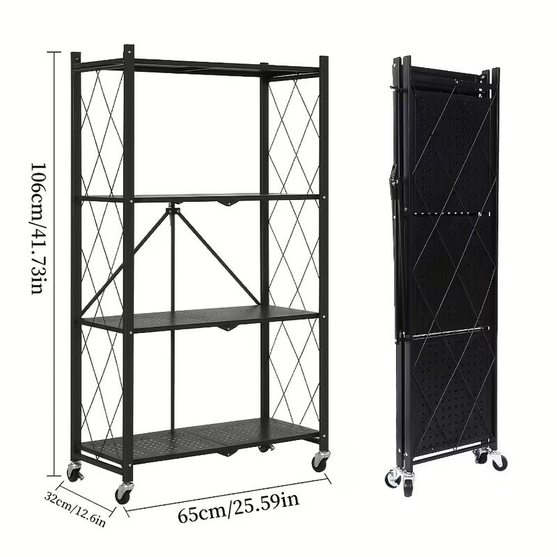Folding Rolling Storage Shelf