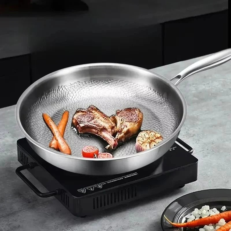 Hammered Titanium Frying Pan