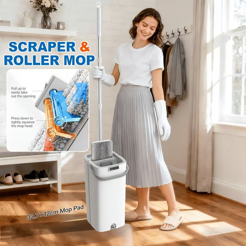 Hands-Free Mop & Bucket Set