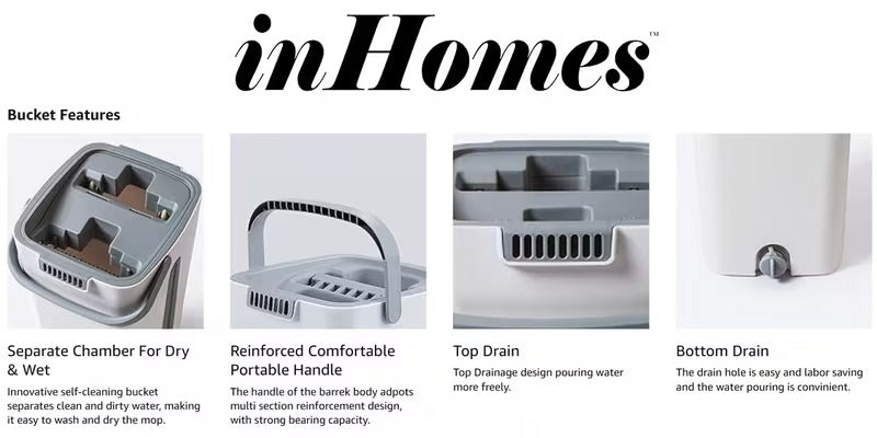 Hands-Free Mop & Bucket Set