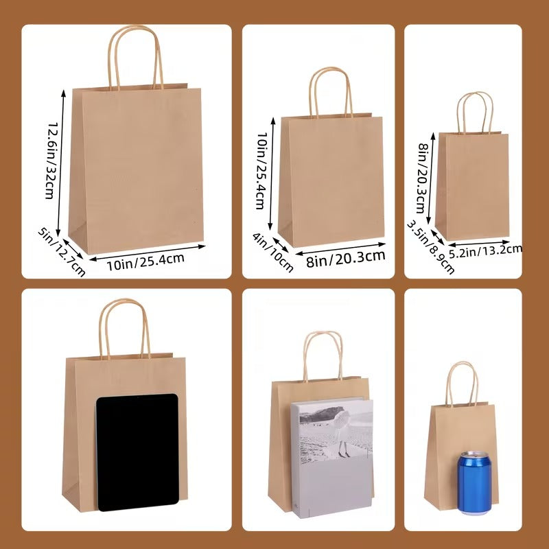 Kraft Paper Gift Bag Set
