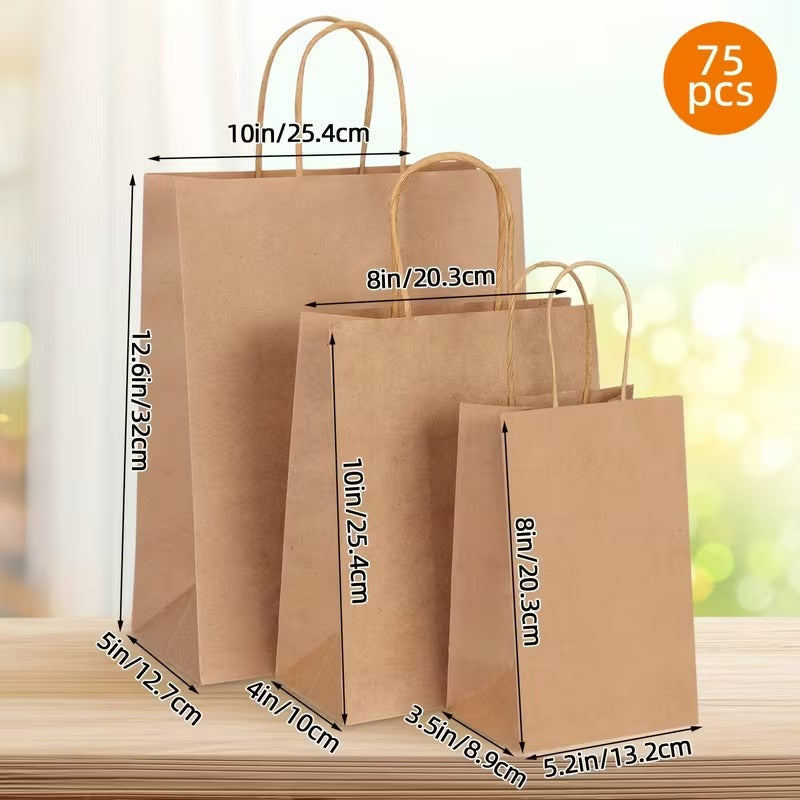 Kraft Paper Gift Bag Set