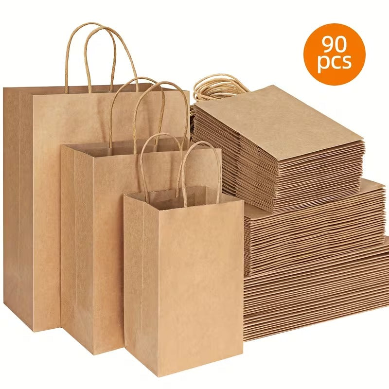 Kraft Paper Gift Bag Set