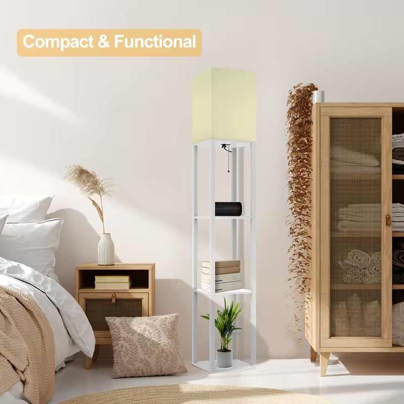 Modern Shelf Floor Lamp with Storage