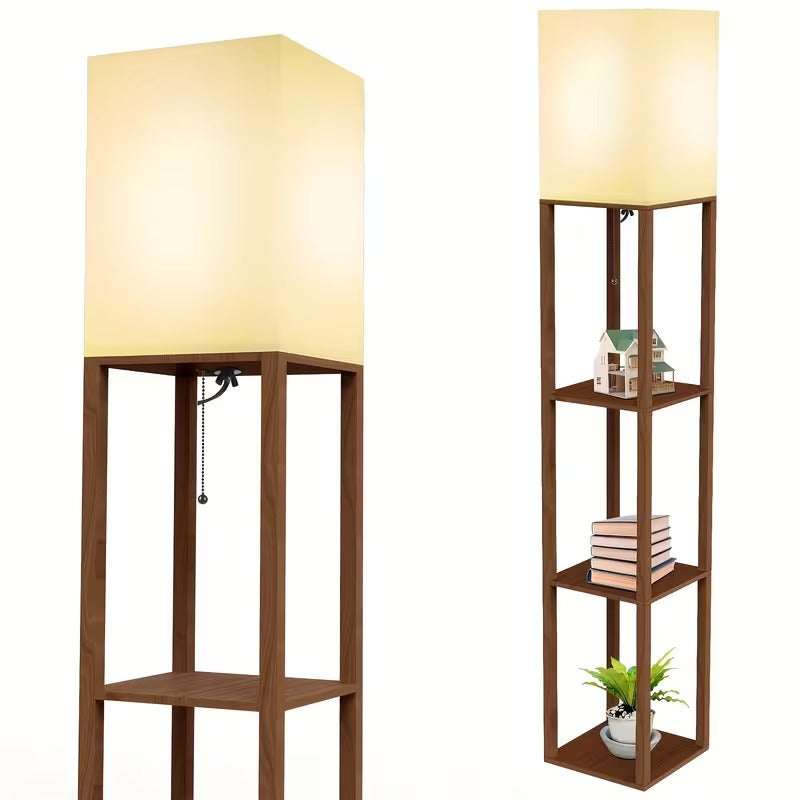 Modern Shelf Floor Lamp with Storage