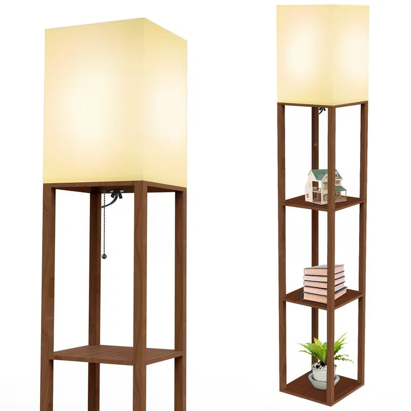 Modern Shelf Floor Lamp with Storage