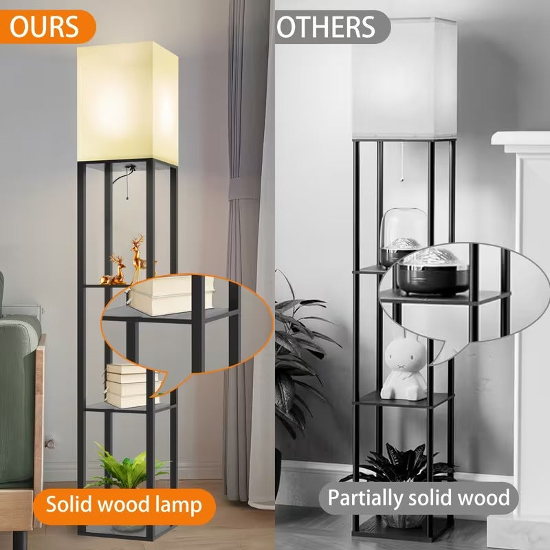Modern Shelf Floor Lamp with Storage