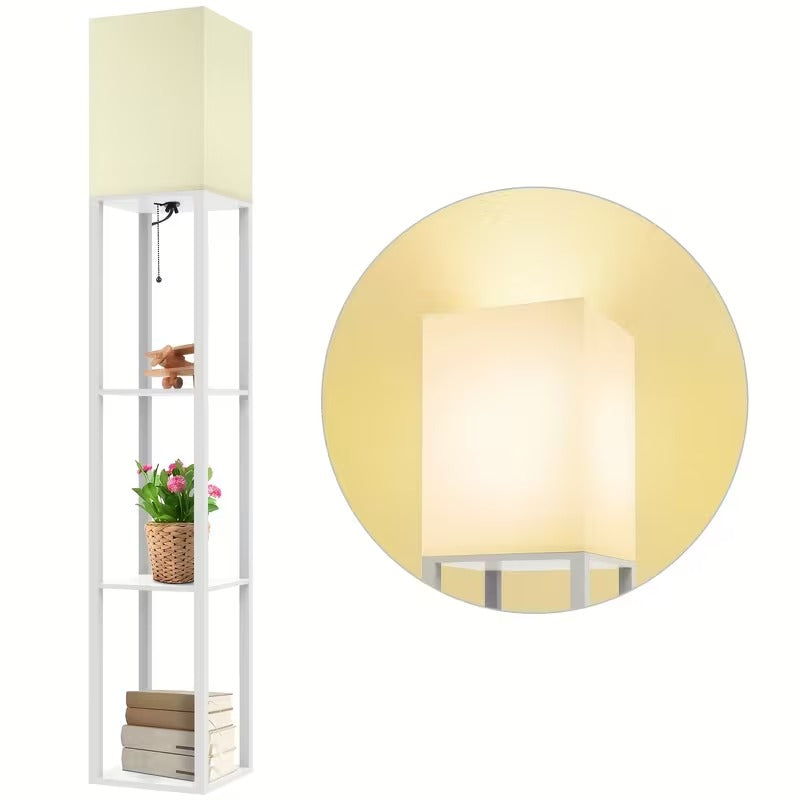 Modern Shelf Floor Lamp with Storage