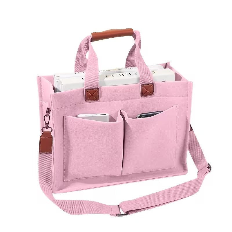 Multi-Pocket Canvas Organizer Tote