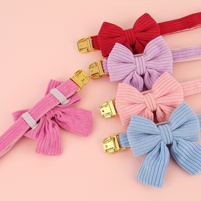 Personalized Bow Dog Collar