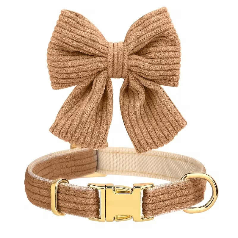 Personalized Bow Dog Collar