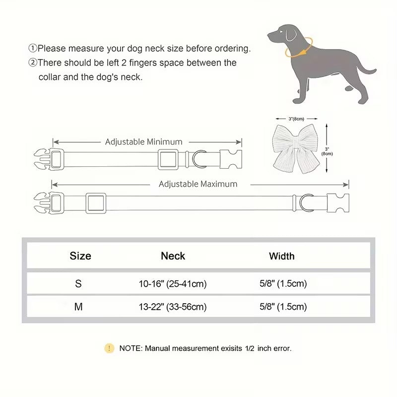 Personalized Bow Dog Collar