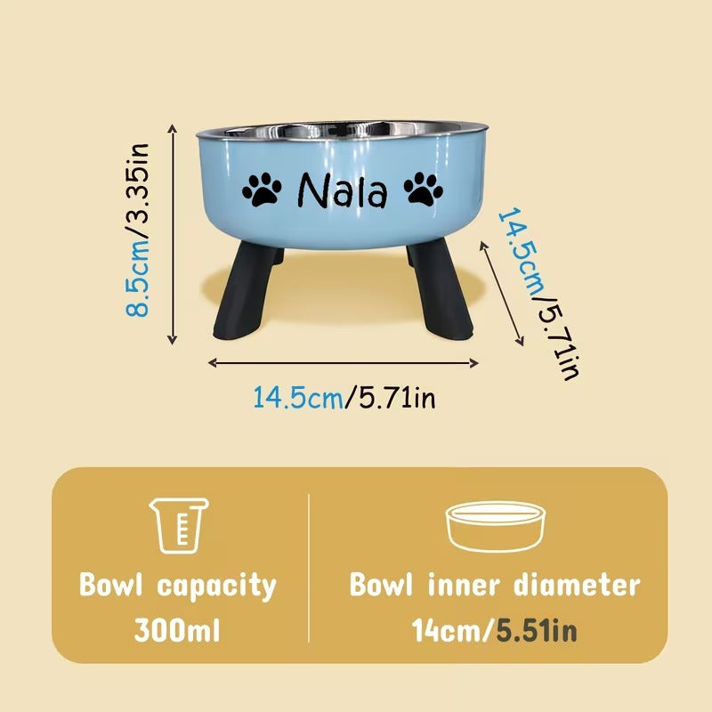 Personalized Elevated Pet Bowl